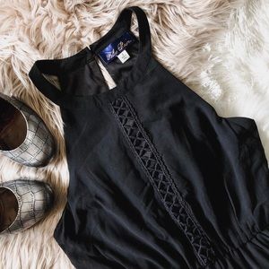NWOT Francesca’s Black Halter Dress